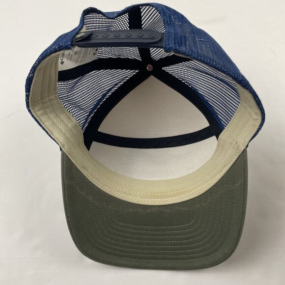 Columbia Trucker Snapback Hat Adults Canvas Mesh Outdoors Fish Hike Raised Logo - Picture 7 of 8